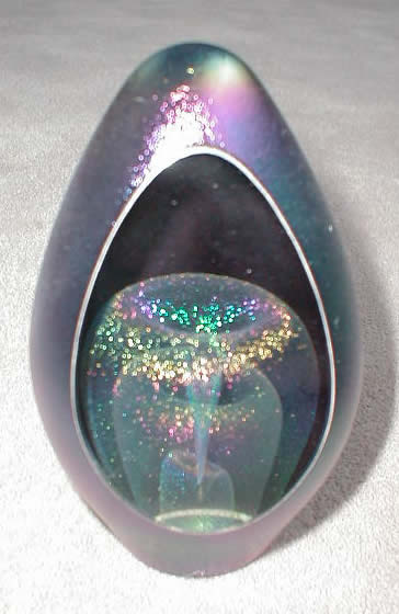 Faceted black egg veil
