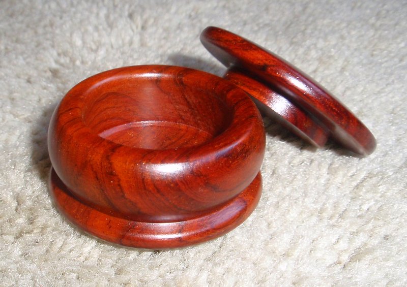 1 12 H x 1 12 D. Wooden Cocobolo Ring or pill box Box