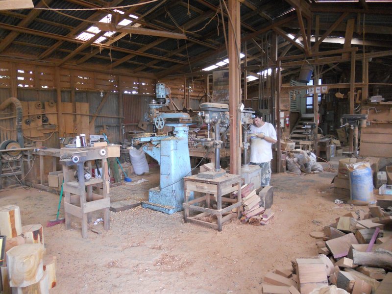 Inside one of the
                    workshops