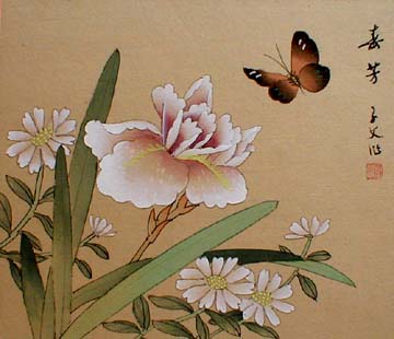 Chinese
                Painting on silk