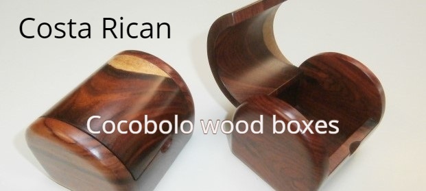 Cocobolo wood boxes from Costa
        Rica
