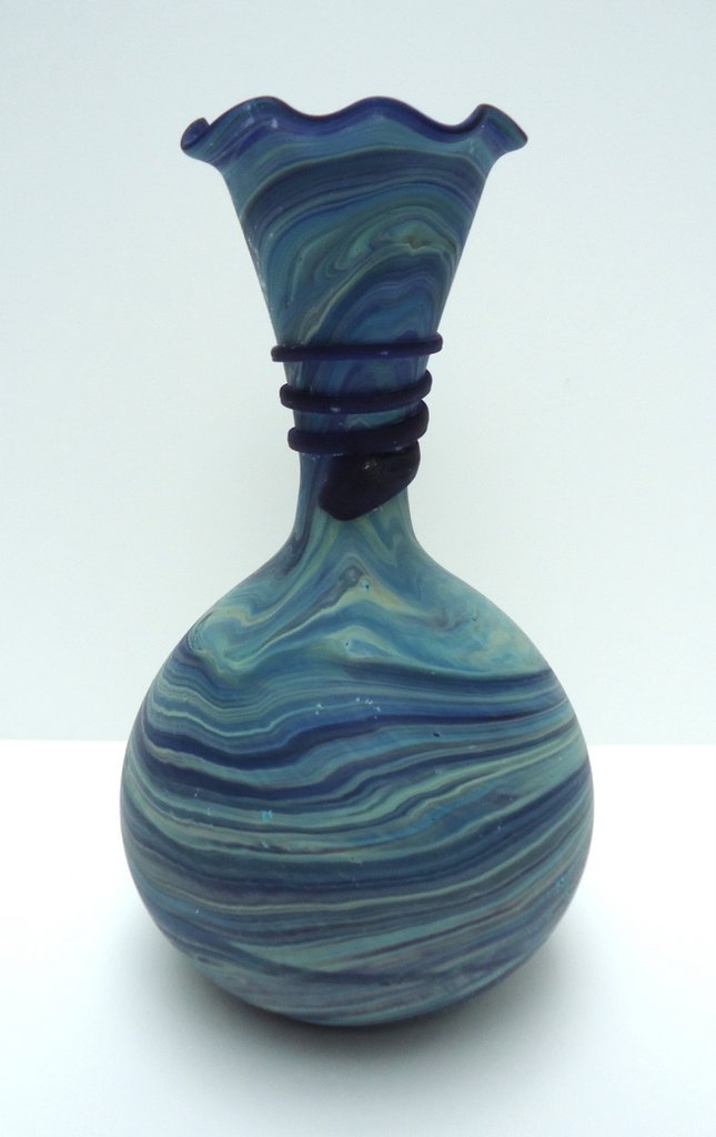 Fluted vase
                  with wrap