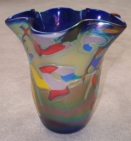 Medium Fluter Cobalt Vase