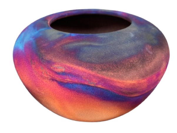 Raku vase 4 1/4 x 6
1/4"