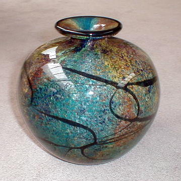 Forest Green Round Vase