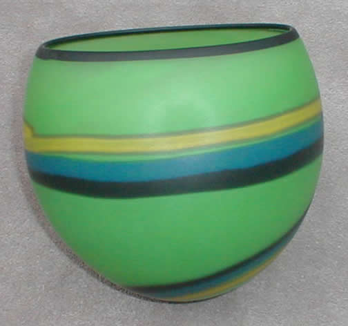 Green Oval Vase 8" Matte