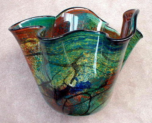 Wavy Forest Green Vase