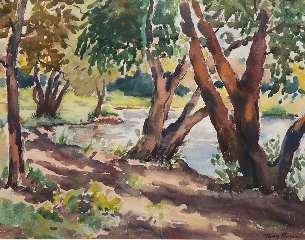 Trees
                      Along a River Bank