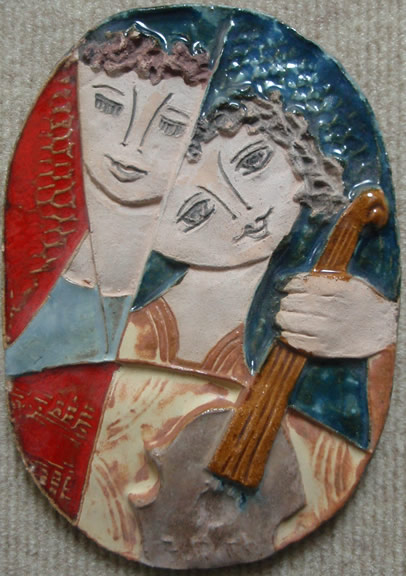 Couple with instrument
