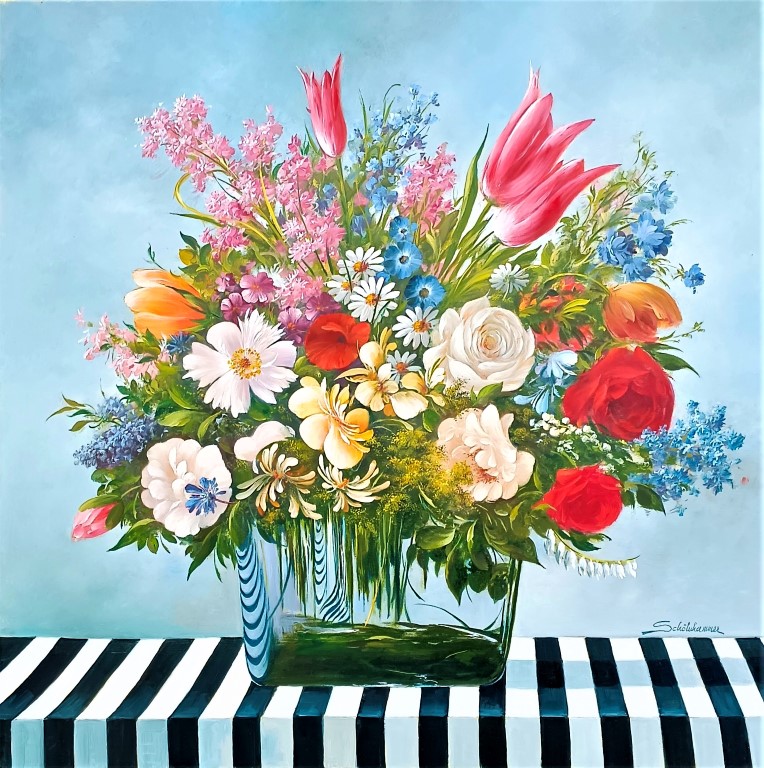 Blooming in
Glass Vase