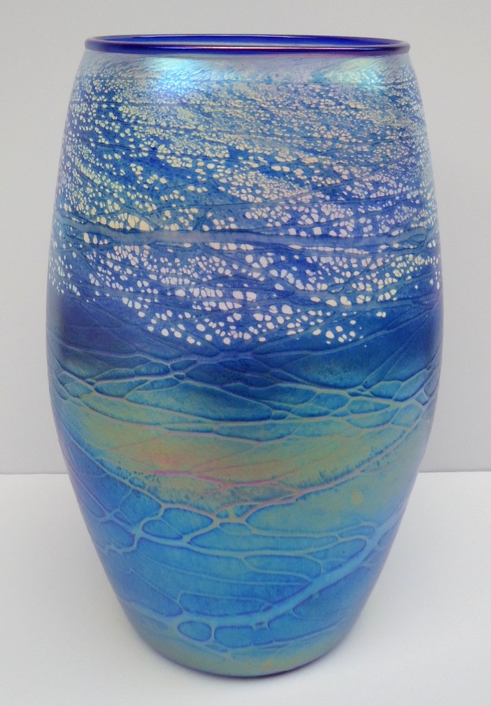 Blue
                    cylinder vase